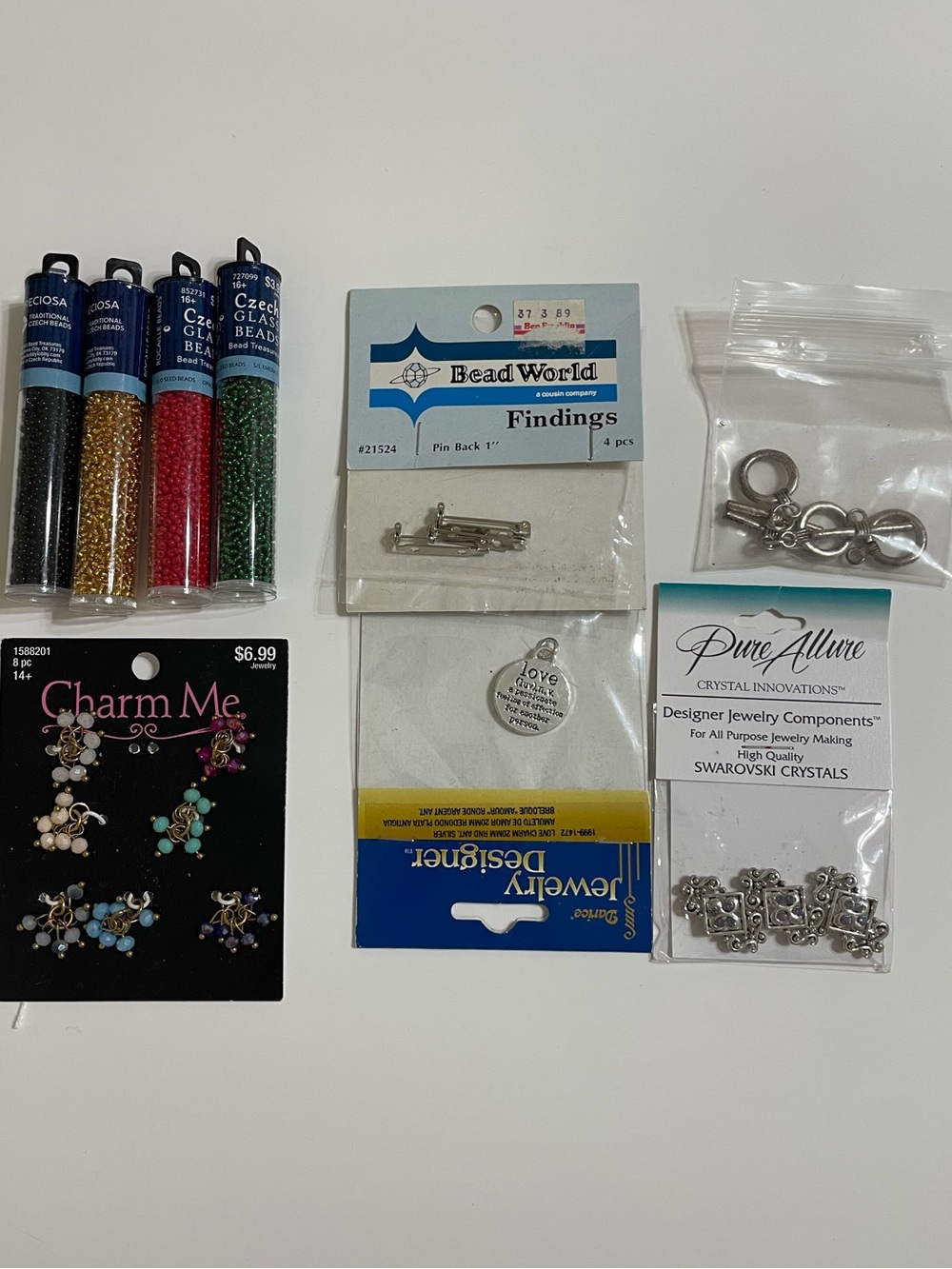 Jewelry Making Lot Glass Beads Charms Swarovski Crystal